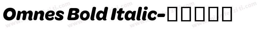Omnes Bold Italic字体转换